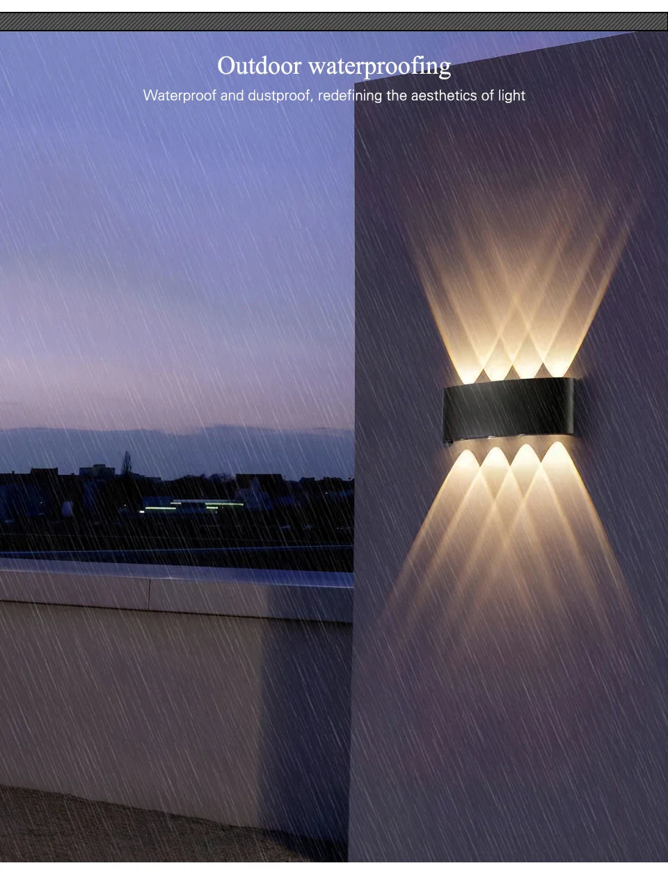 Waterproof Wall Lamp for Outdoor and Indoor Use.