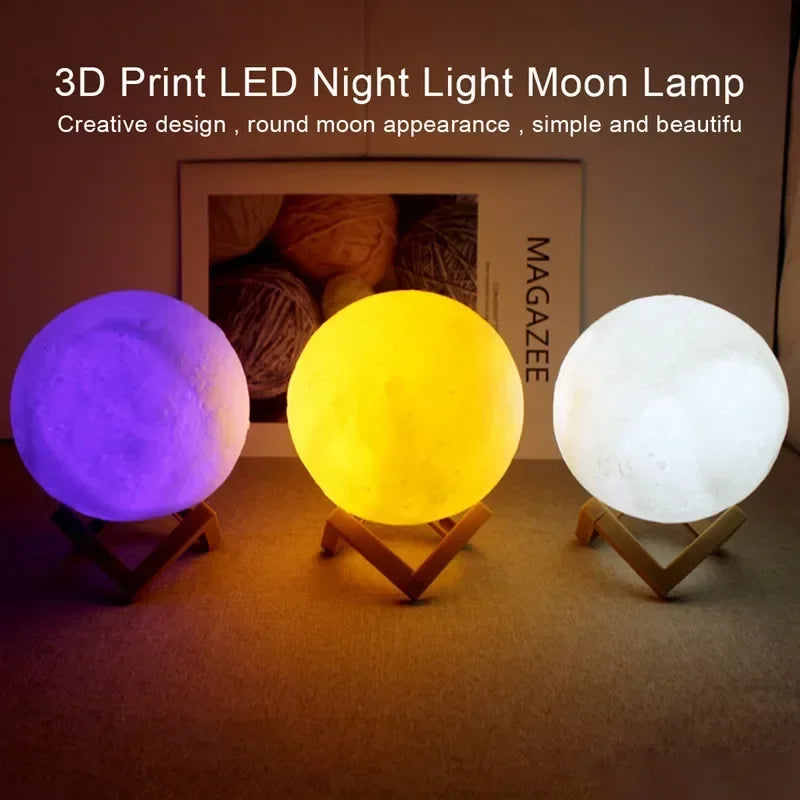 Soft Glow 8cm Moon Lamp