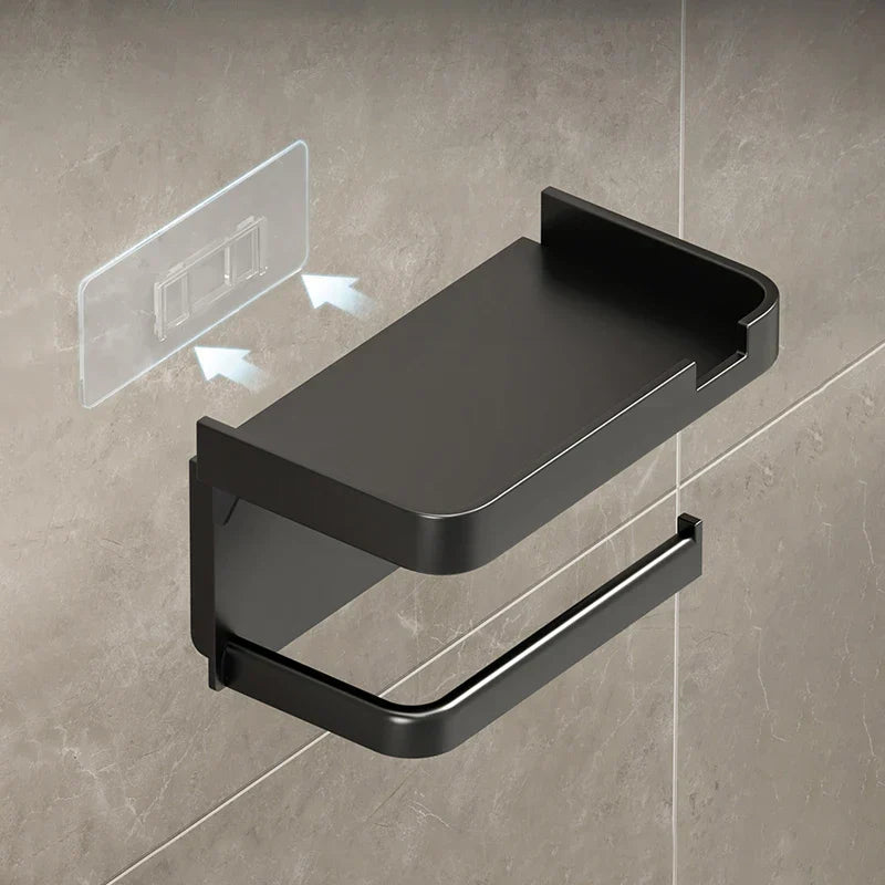 Bathroom Roll-Free Punch-Free Storage Rack for Toilet Paper