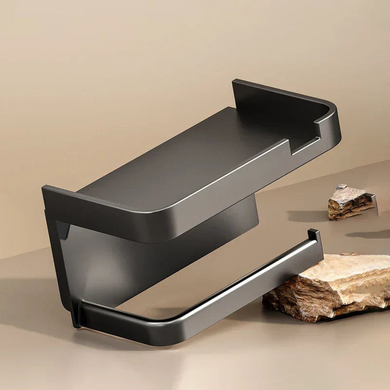 Bathroom Roll-Free Punch-Free Storage Rack for Toilet Paper