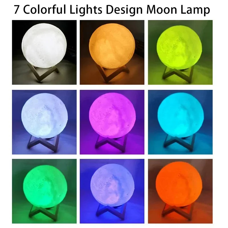 Soft Glow 8cm Moon Lamp