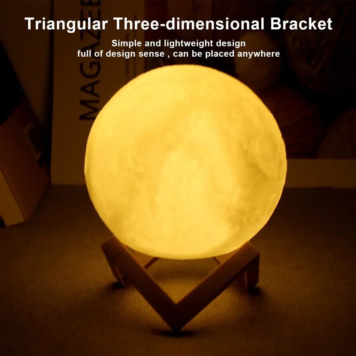 Soft Glow 8cm Moon Lamp
