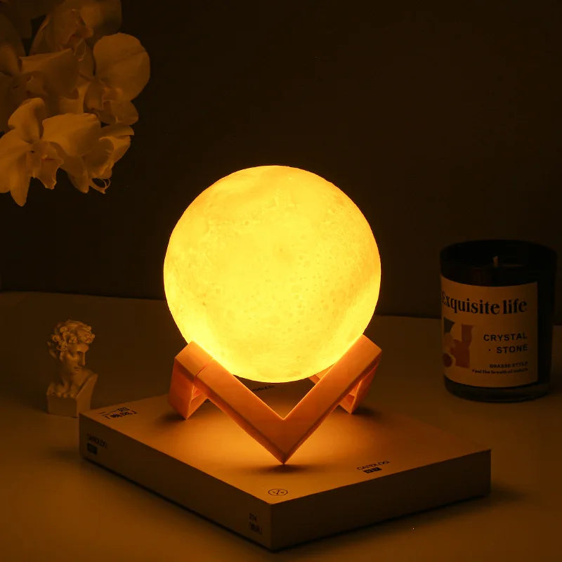 Soft Glow 8cm Moon Lamp